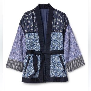 GAP Quilted Mix-Print Kimono Jacket